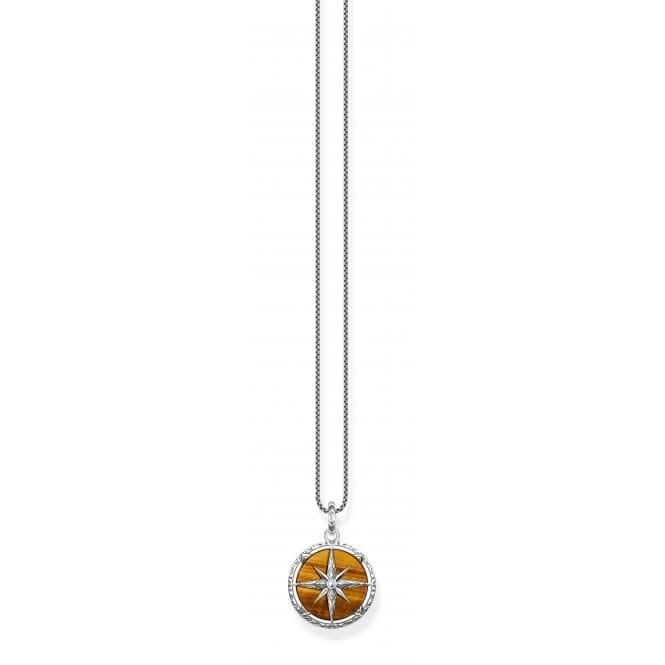 Rebel At Heart Tiger's Eye Compass Pendant PE833-826-2