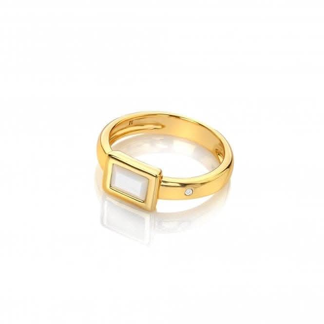 Rectangle Mother of Pearl Ring DR262