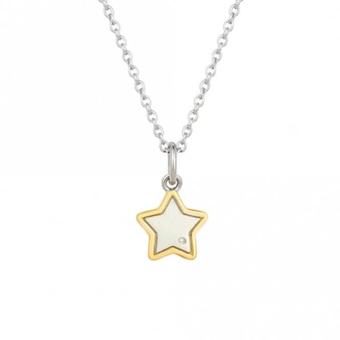 Recycled Silver & Gold Plated Star Necklace P5207