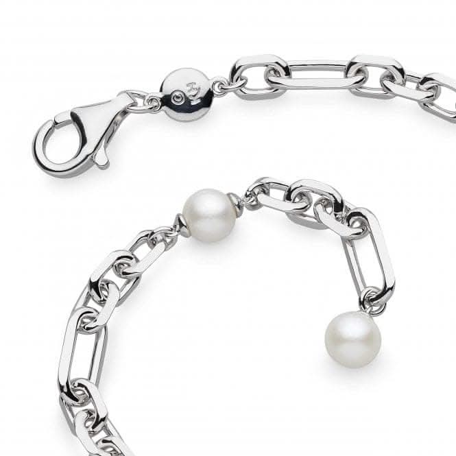 Revival Astoria Figaro Chain & Pearl 7.5" Station Bracelet 70434FP