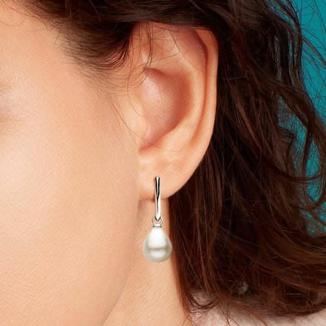 Revival Astoria Pearls Teardrop Pearl Hoop Earrings 50430FP