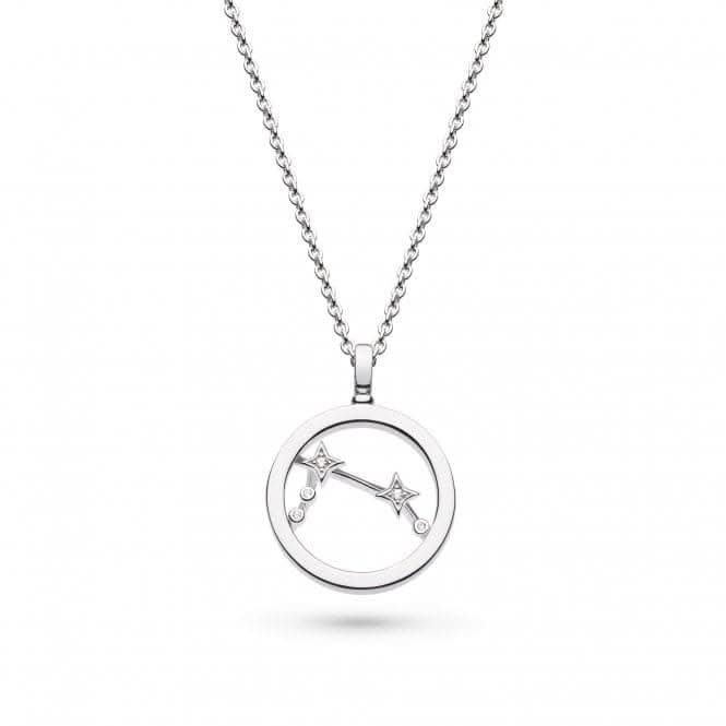 Revival Céleste Constellation Zirconia Rhodium Plated Aries 18" Necklace 90471ARI