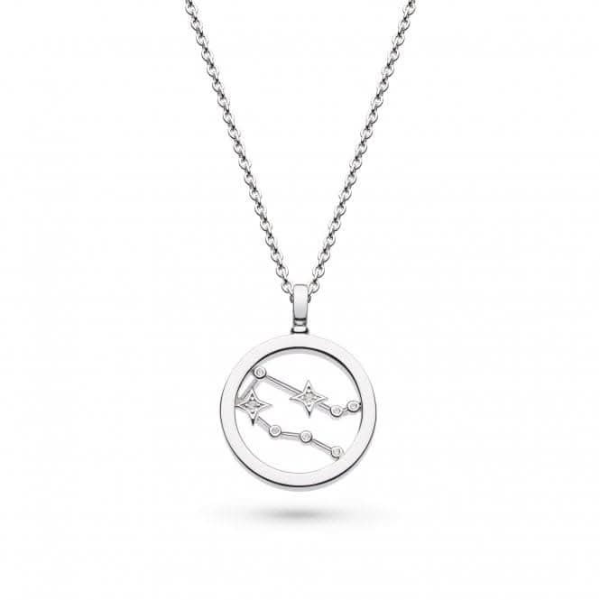 Revival Céleste Constellation Zirconia Rhodium Plated Gemini 18" Necklace 90471GEM