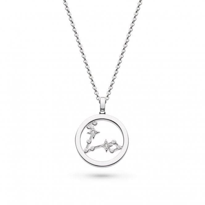 Revival Céleste Constellation Zirconia Rhodium Plated Pisces 18" Necklace 90471PIS