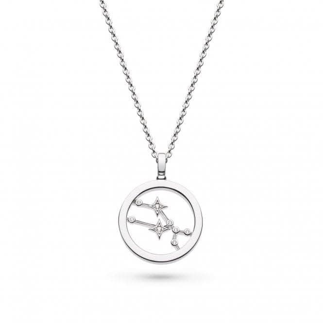Revival Céleste Constellation Zirconia Rhodium Plated Taurus 18" Necklace 90471TAU