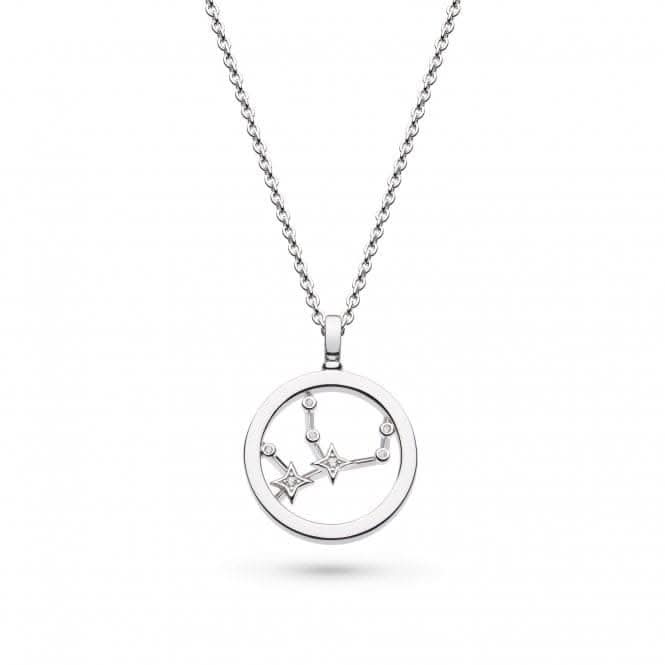 Revival Céleste Constellation Zirconia Rhodium Plated Virgo 18" Necklace 90471VIR