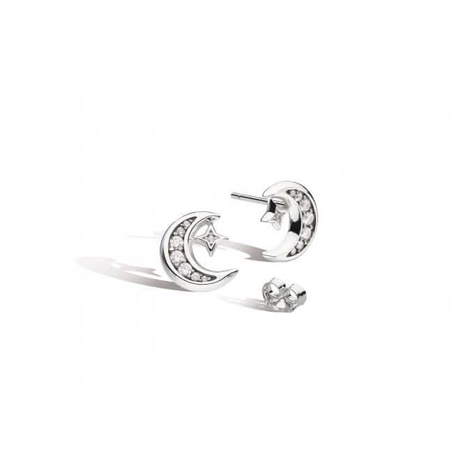 Revival Celeste Pavé Zirconial Moon Stud Earrings 30492CZ