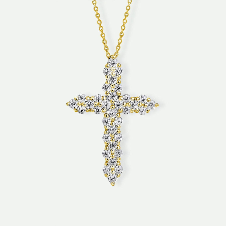Rita | 9ct Yellow Gold 0.53ct tw Lab Grown Diamond Cross Pendant