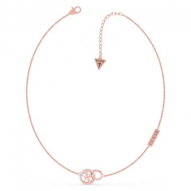 Rose Gold Plated Swarovski Crystals 16 - 18" Embrace Rings Necklace UBN79046Guess JewelleryUBN79046