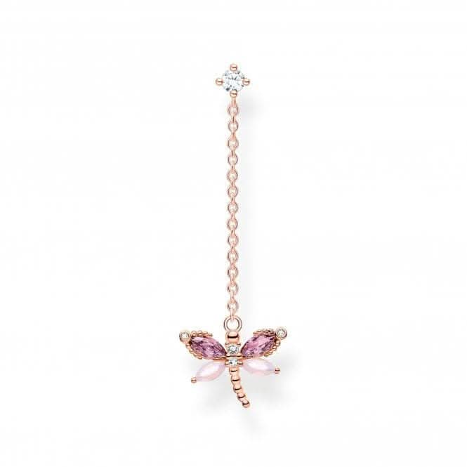 Rose Gold Plated Zirconia Dragonfly Single Earring H2187 - 321 - 7Thomas Sabo Charm Club CharmingH2187 - 321 - 7
