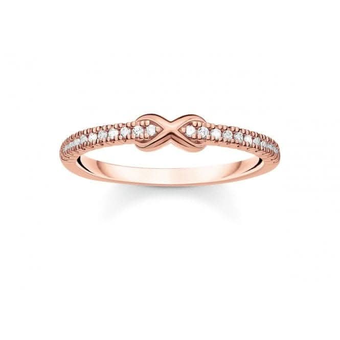 Rose Gold Zirconia Infinity Ring TR2322-416-14