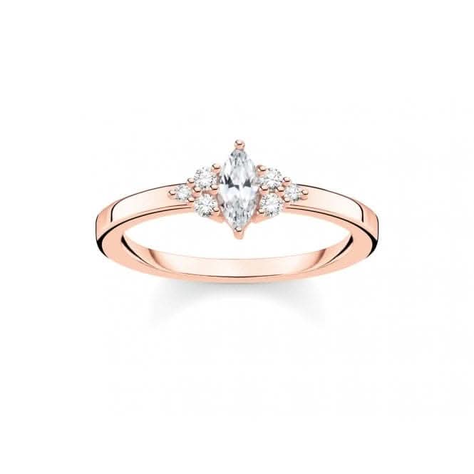 Rose Gold Zirconia Vintage Stacking Ring TR2325-416-14