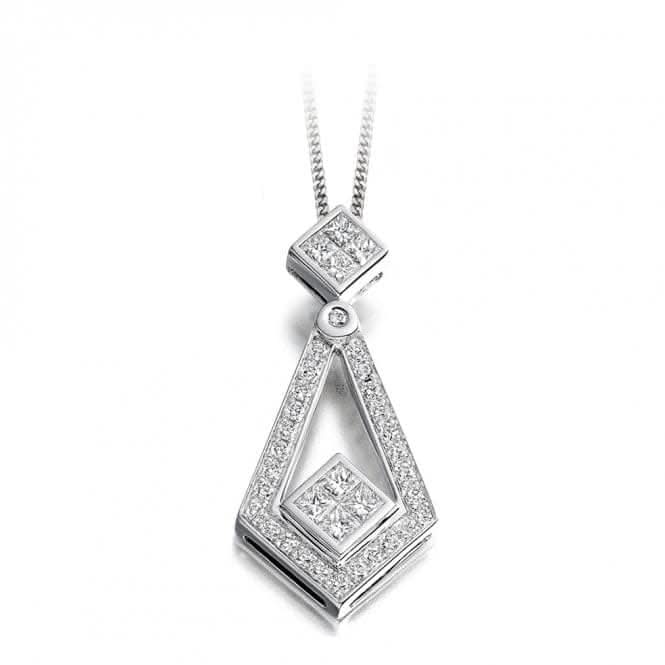 Harmony Collection Round Princess Cut Diamond Pendant 0.52ct