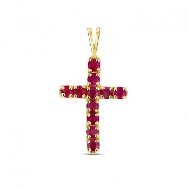 Ruby Cross Pendant PD276R