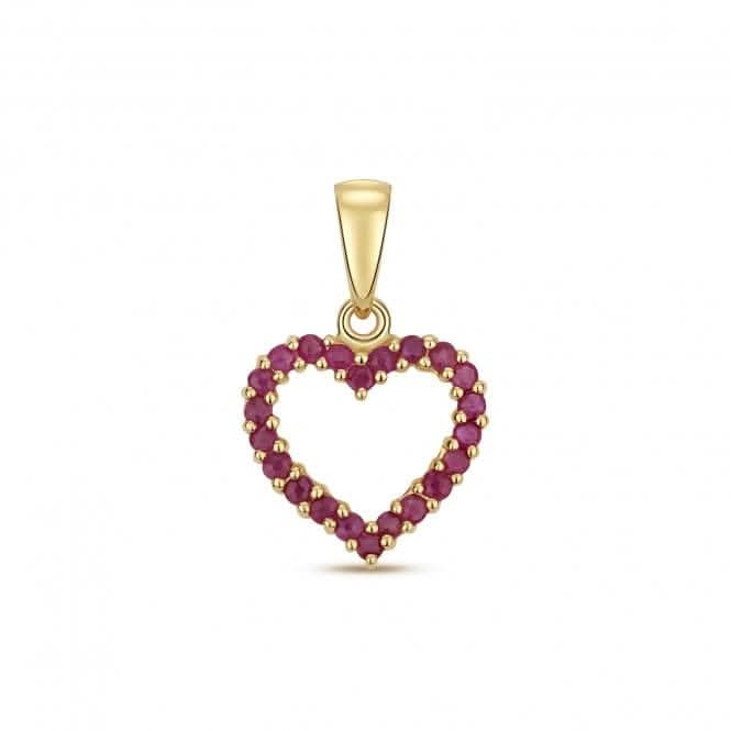Ruby Heart Pendant PD244R