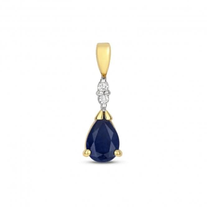 Sapphire & Diamond Pear Shape Pendant PD279S