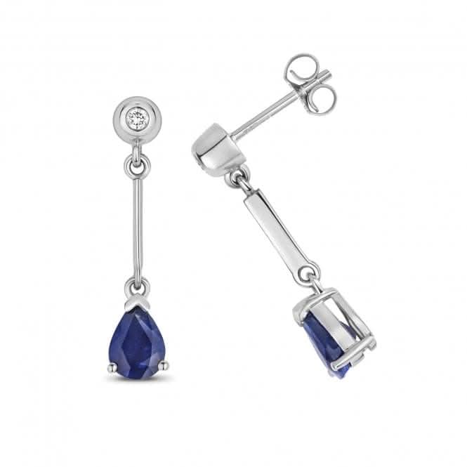 Sapphire Drop Pear Earrings ED246WS