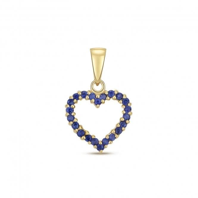 Sapphire Heart Pendant PD244S
