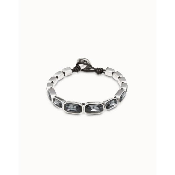 Scales Grey Faceted Crystal BraceletUNOde50PUL2159NGRMTL0L