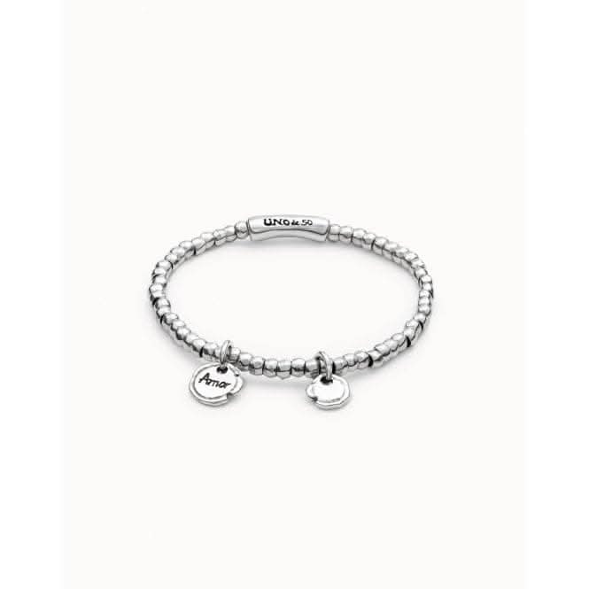 Sealed Love Silver Metal Bracelet