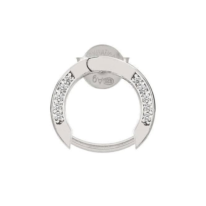 SeiMia Earring Sterling Silver Cubic Zirconia Small Stud Circle Earring 147132/011