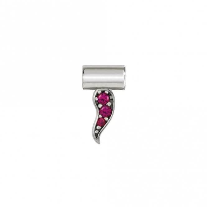 Seimia Symbols Silver Red Zirconia Horn Pendant 147122/003