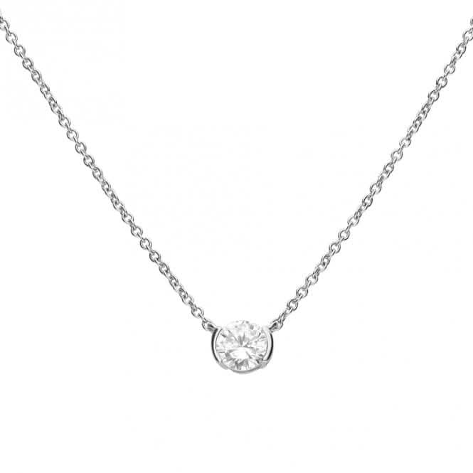 Semi Bezel Set Necklace N4466