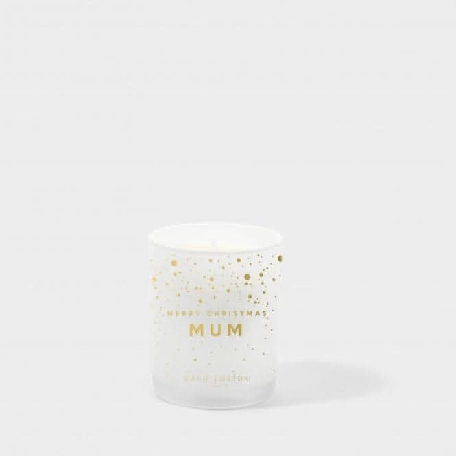 Sentiment Merry Christmas Mum Frosted Pine and Cedarwood Candle KLC220