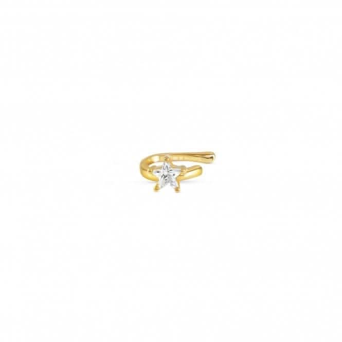Sentimental Cubic Zirconia Shape Yellow Gold Star Earcuff 149209/002