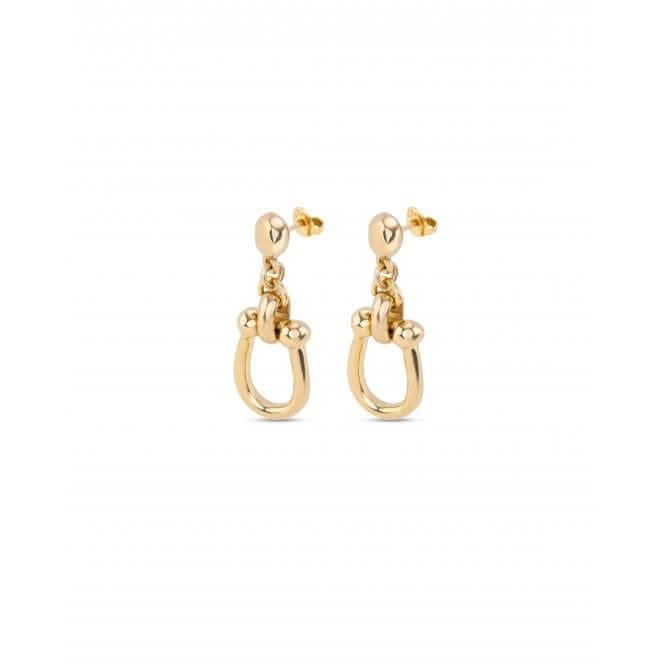Serotonin 18k Gold-Plated Medium Link Earrings PEN0944ORO0000U