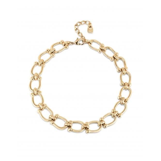 Serotonin 18k Gold Plated Medium Links Necklace COL1898ORO0000U