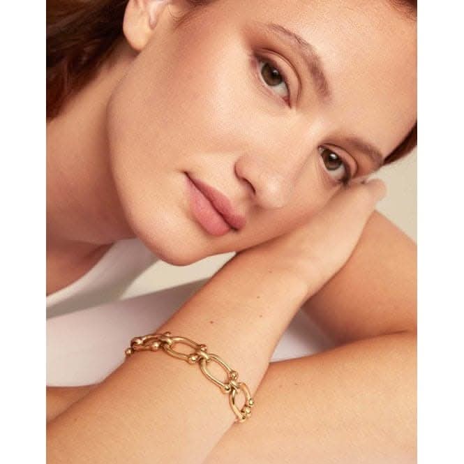 Serotonin 18k Gold - Plated Medium Oval Links Bracelet PUL2421ORO000UNOde50PUL2421ORO000