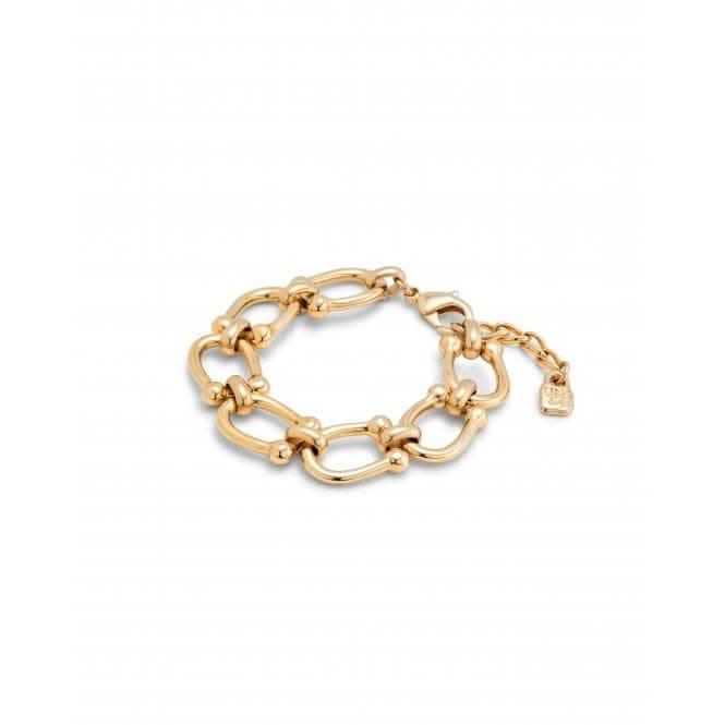 Serotonin 18k Gold-Plated Medium Oval Links Bracelet PUL2421ORO0000M