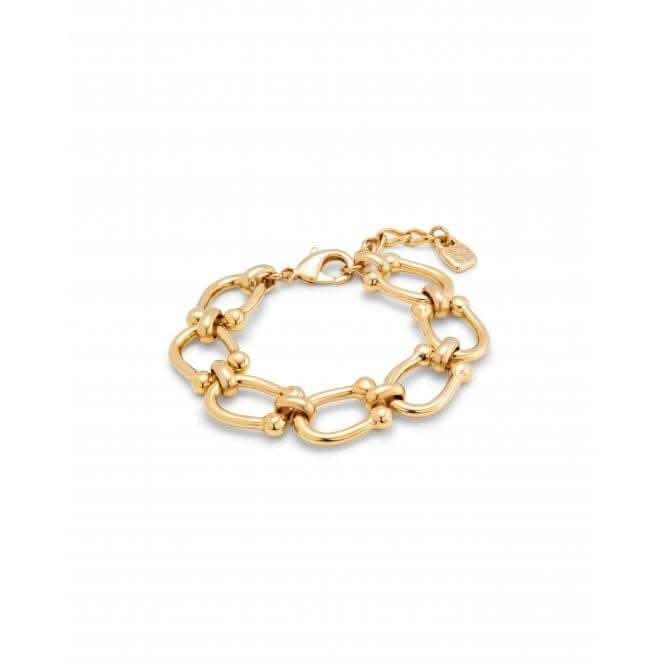Serotonin 18k Gold-Plated Medium Oval Links Bracelet PUL2421ORO0000M