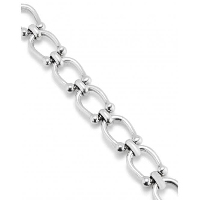 Serotonin Sterling Silver Plated Medium Oval Links Bracelet PUL2421MTL000UNOde50PUL2421MTL000
