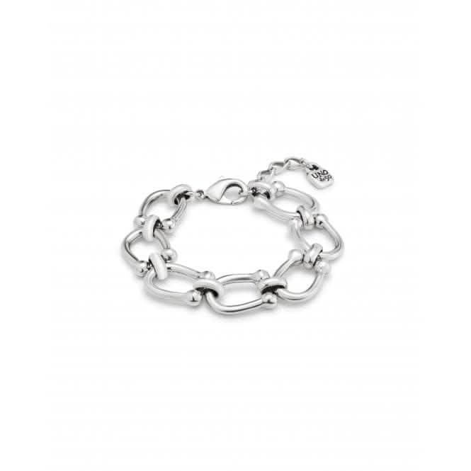 Serotonin Sterling Silver Plated Medium Oval Links Bracelet PUL2421MTL0000M
