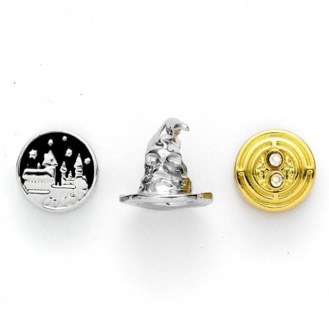Harry Potter Set of 3 Spacer Beads: Hogwarts Castle, Sorting Hat, & Time Turner Charms