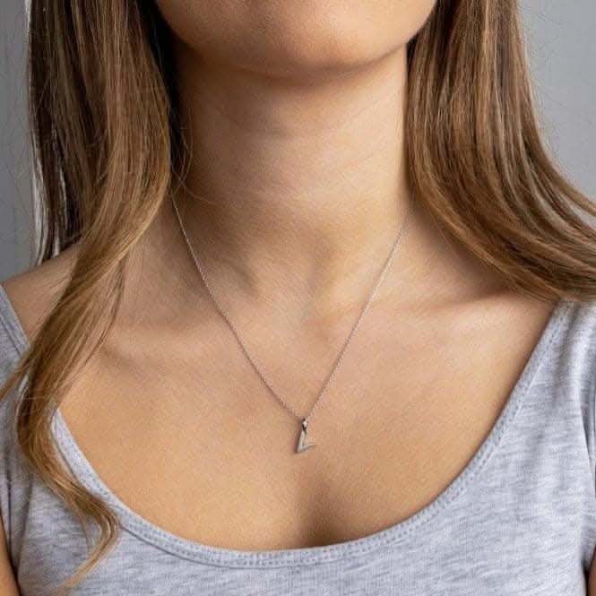 Signature Skript Lowercase v Charm Pendant 9197RPV