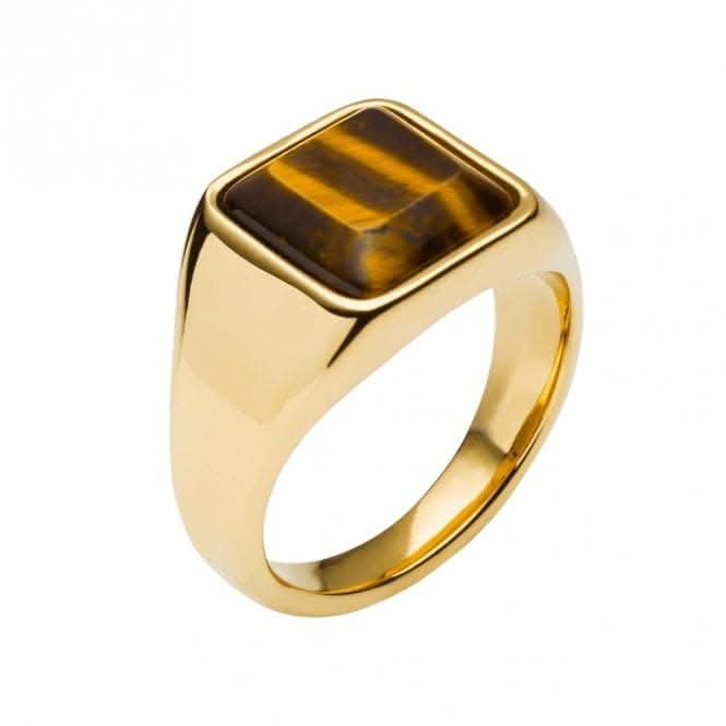 Signet Tigers Eye Gold Plated Ring R3857YFred BennettR3857Y 58