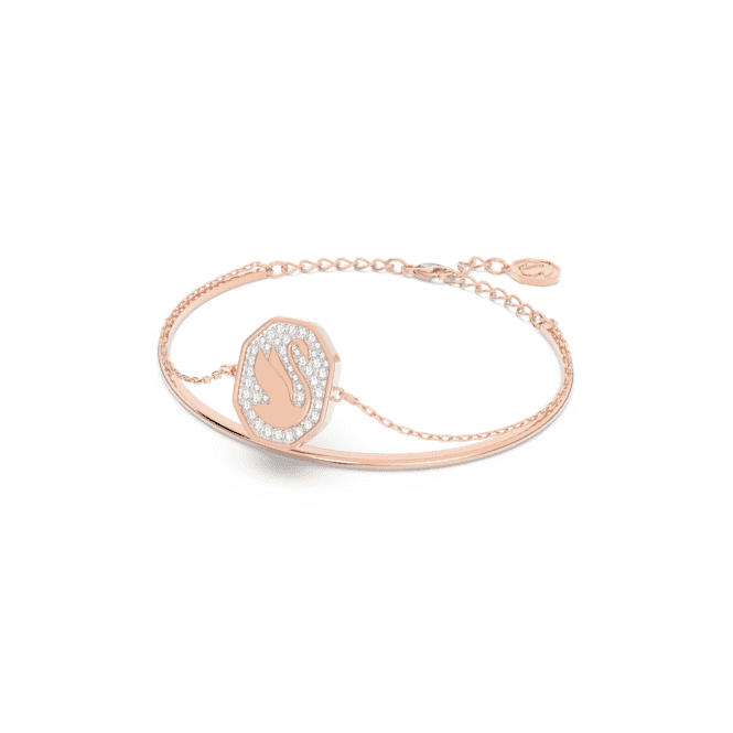 Signum Swan White Rose Gold - tone Plated Bangle 5628568Swarovski5628568