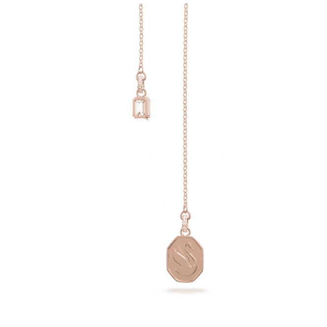 Signum Y Swan White Rose Gold - tone Plated Necklace 5628565Swarovski5628565