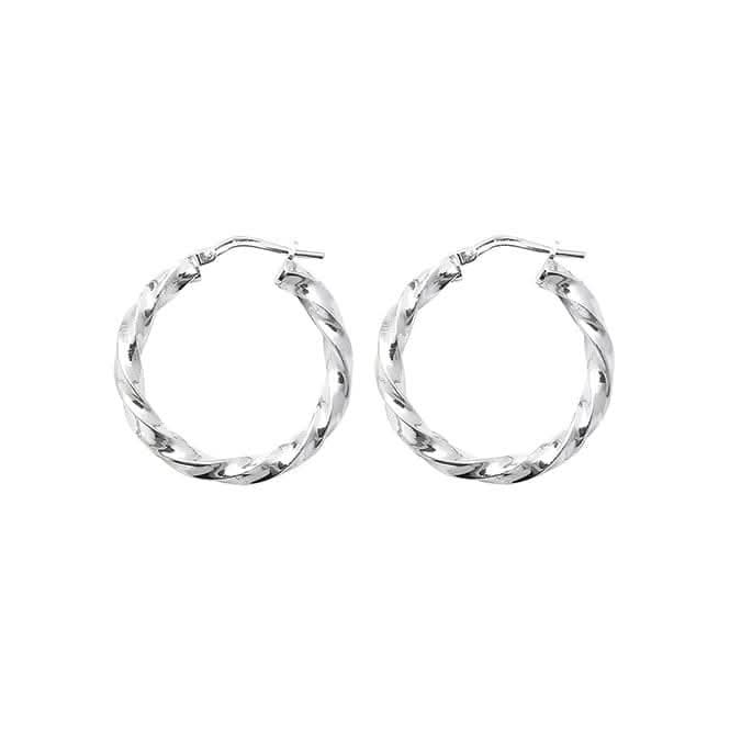 Silver 20mm Twistedhoop Earrings G5213Acotis Silver JewelleryTH - G5213