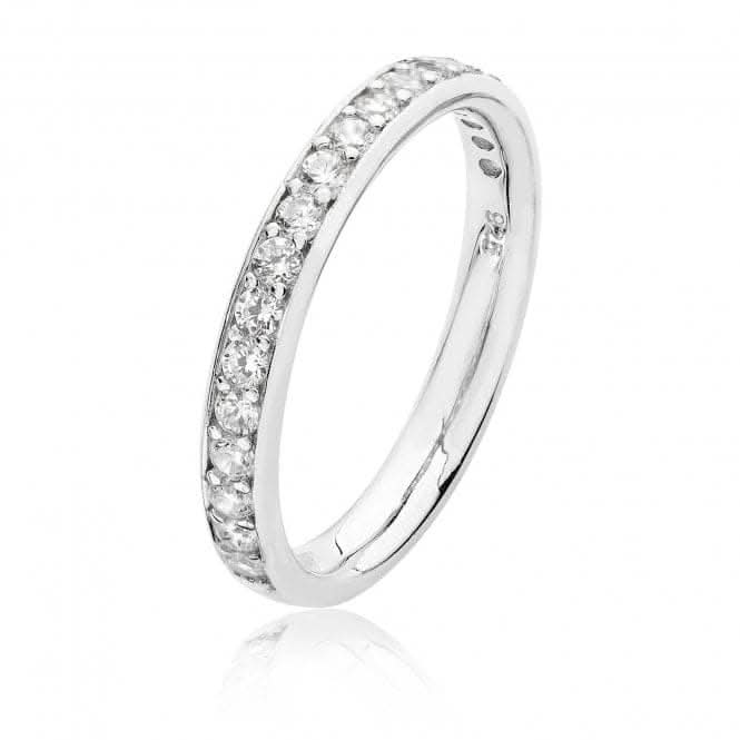 Silver & Co Thread Grain Set 1/2 Ct CZ Ring SRG0030CZ