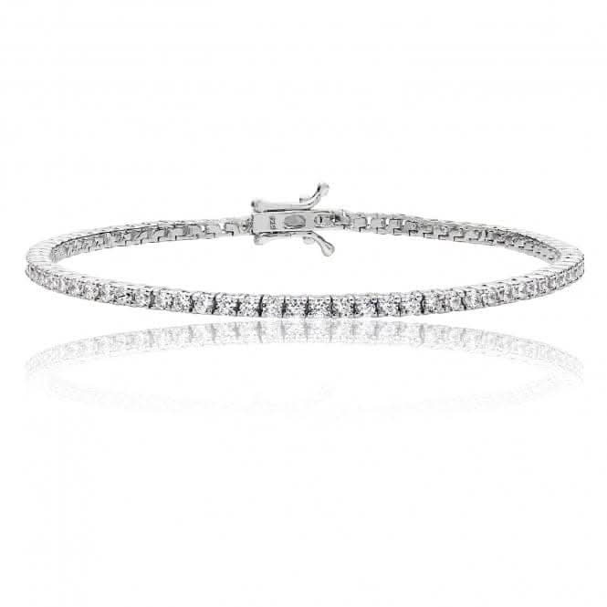 Silver & Co Round Cubic Zirconia Line Bracelet SBG0008