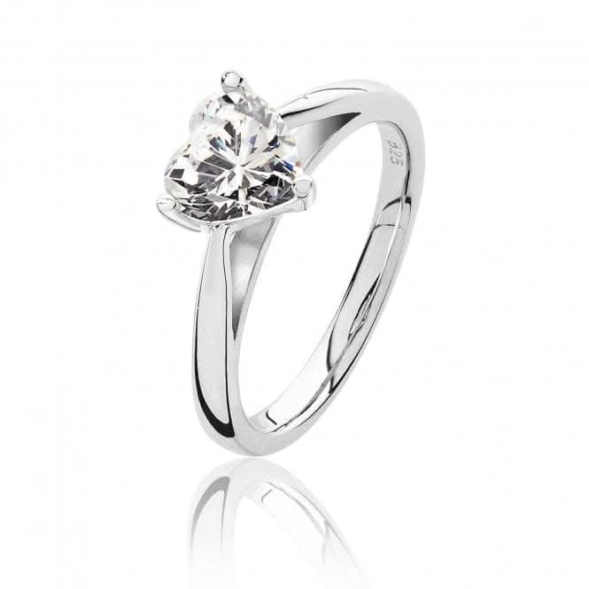 Silver & Co Heart Ring Cubic Zirconia SRG0088CZ