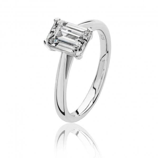 Silver & Co Elegant Silver Cubic Zirconia Ring with 4 Claw Setting SRG0086CZ