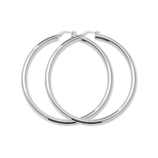 Acotis Silver Hoop Earrings Sterling G5968