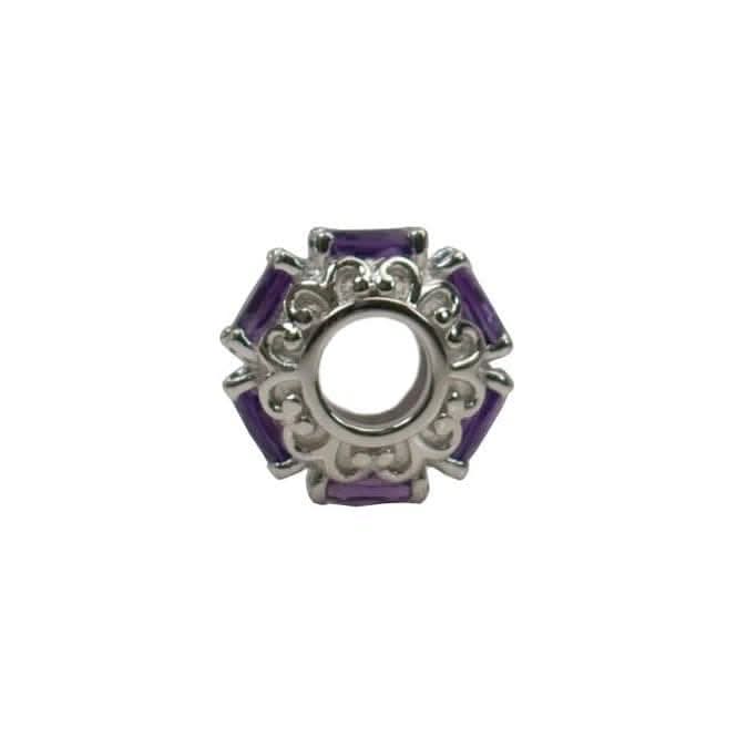 Silver Amethyst Wheel without Oxidisation S482ANO