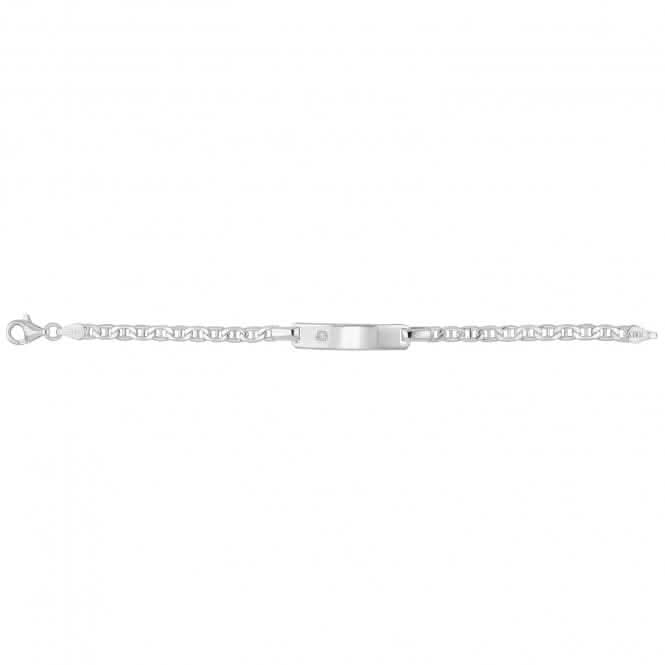 Acotis Silver Anchor with Zirconia Accent Baby Bracelet G2230
