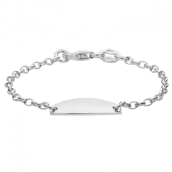 Acotis Silver Babies Belcher Oval ID Bracelet G2597